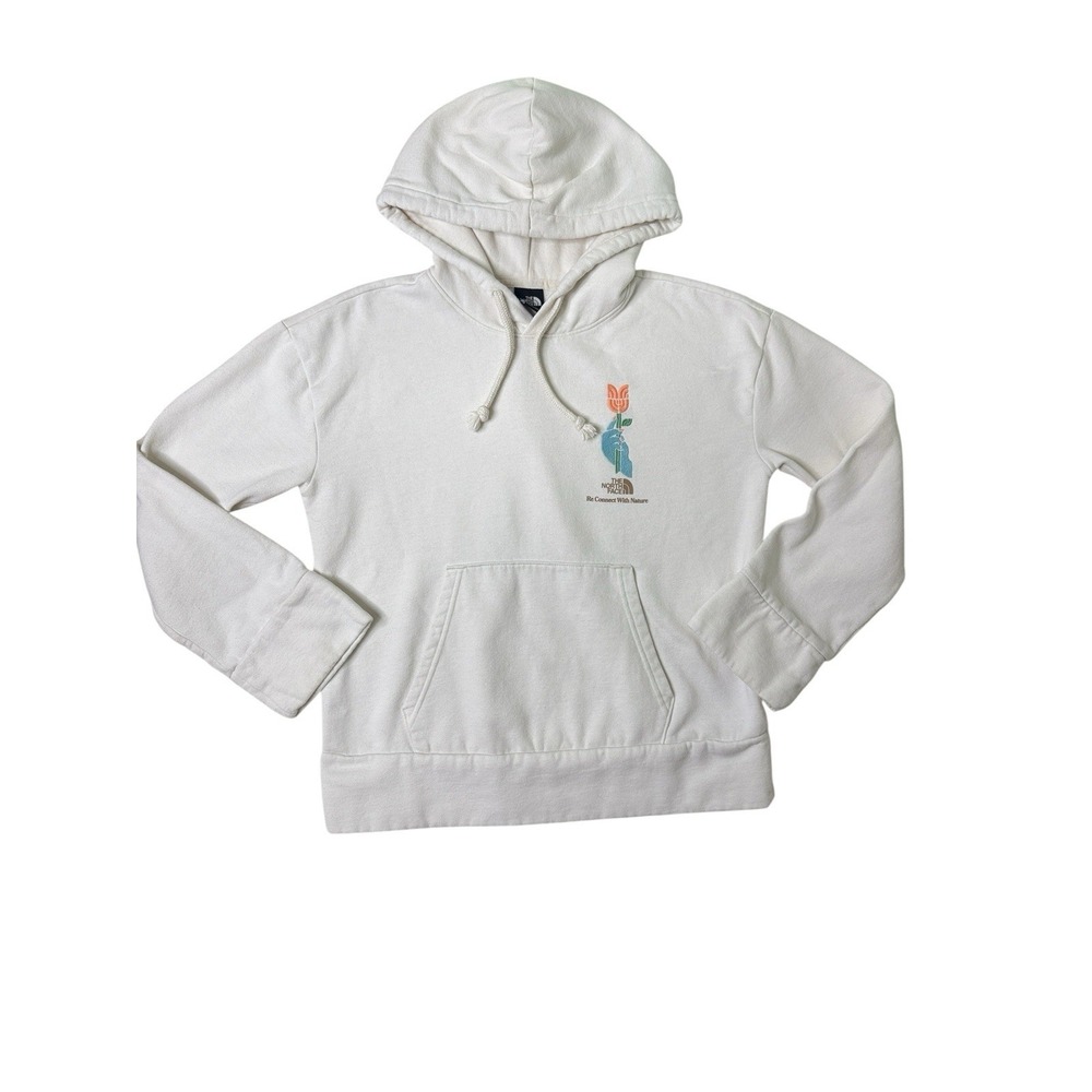 The North Face Women's Hoodie Earth Day Re Connect With Nature Cream Rare XS